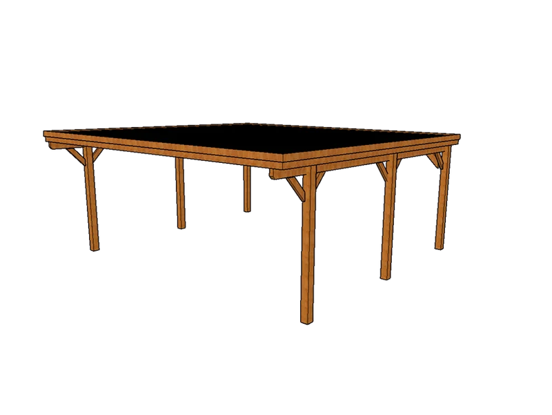 Doppelcarport CLASSIC mit Holzblende