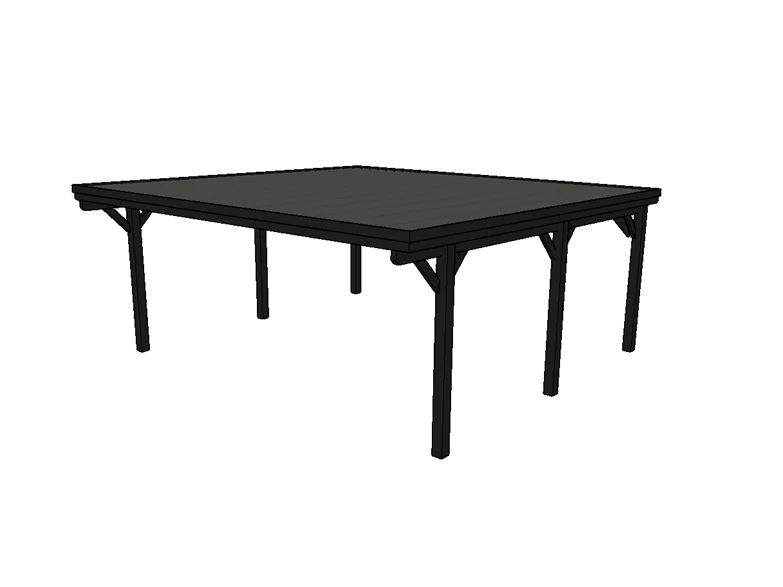 Doppelcarport CLASSIC mit Holzblende