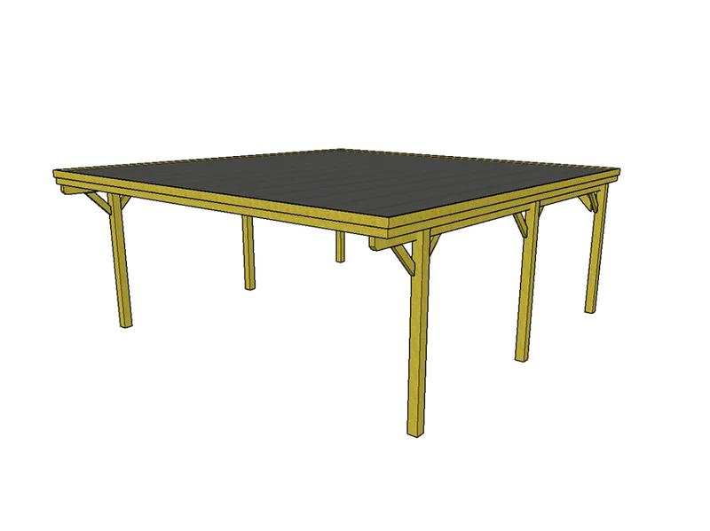 Doppelcarport CLASSIC mit Holzblende