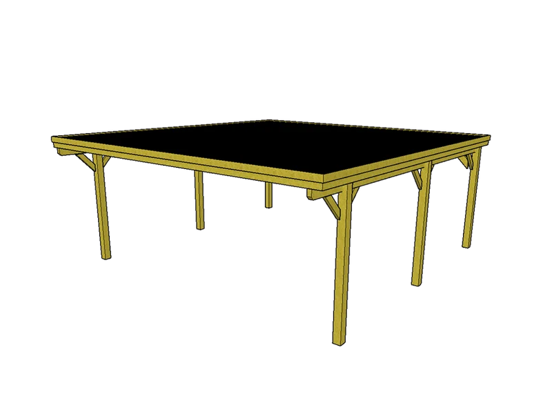 Doppelcarport CLASSIC mit Holzblende