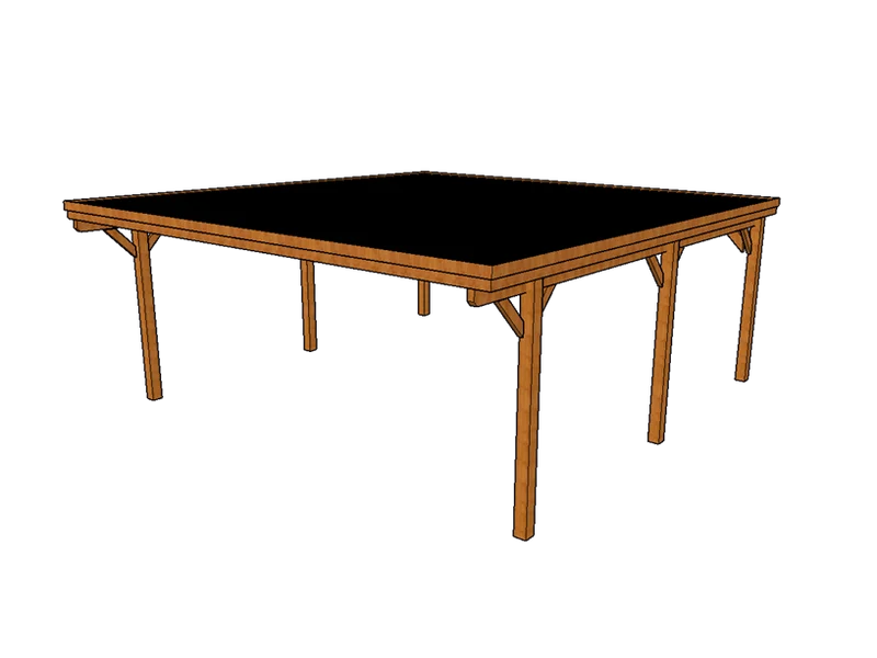 Doppelcarport CLASSIC mit Holzblende