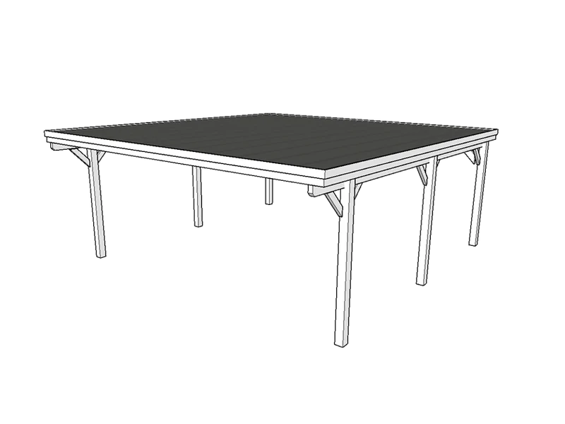 Doppelcarport CLASSIC mit Holzblende