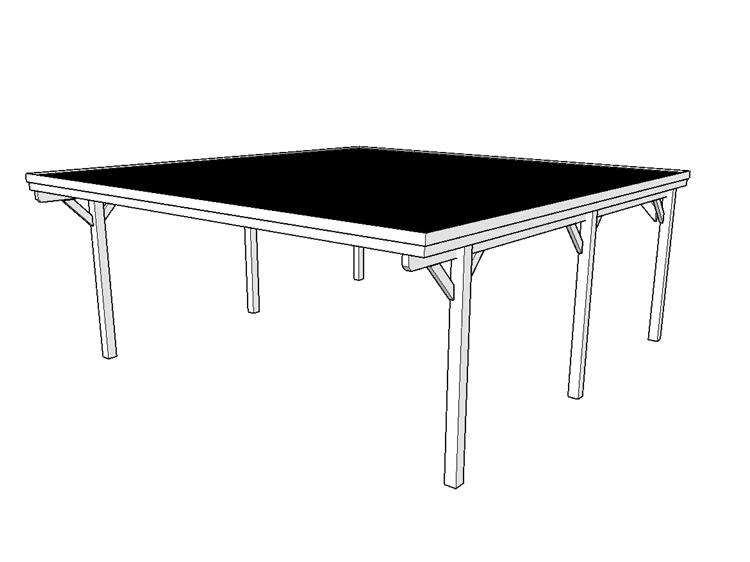 Doppelcarport CLASSIC mit Holzblende