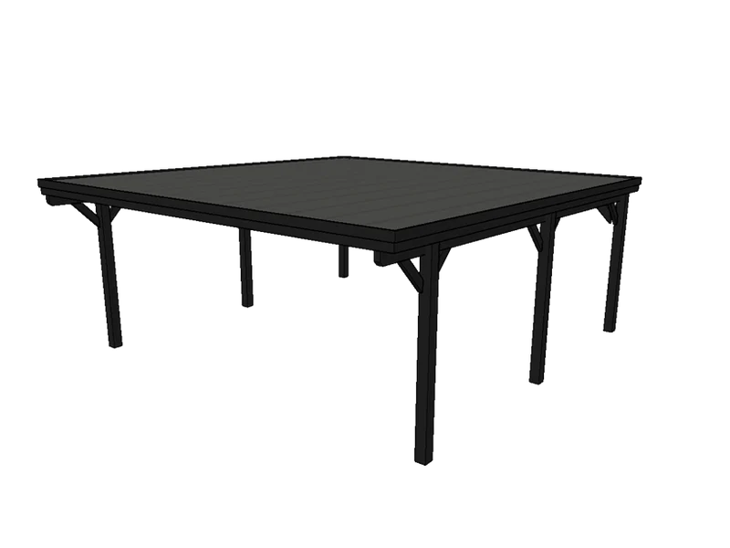 Doppelcarport CLASSIC mit Holzblende