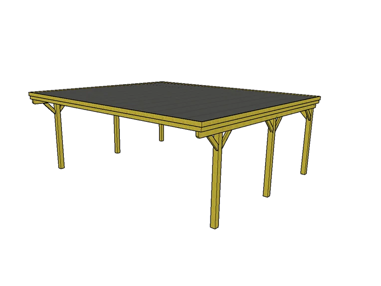 Doppelcarport CLASSIC mit Holzblende