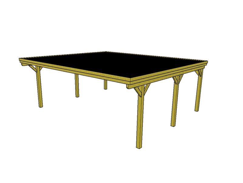Doppelcarport CLASSIC mit Holzblende
