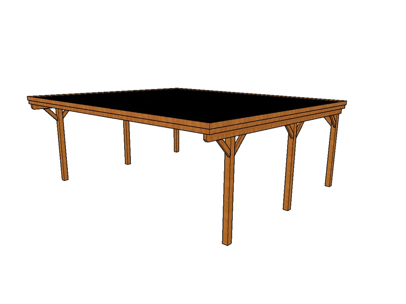 Doppelcarport CLASSIC mit Holzblende
