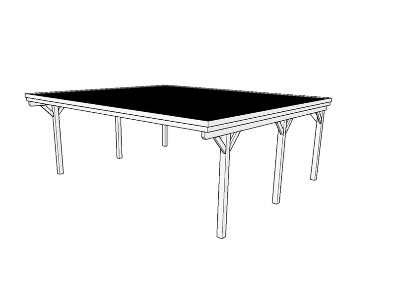 Doppelcarport CLASSIC mit Holzblende