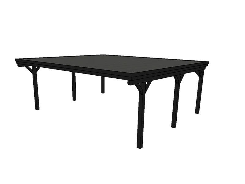 Doppelcarport CLASSIC mit Holzblende