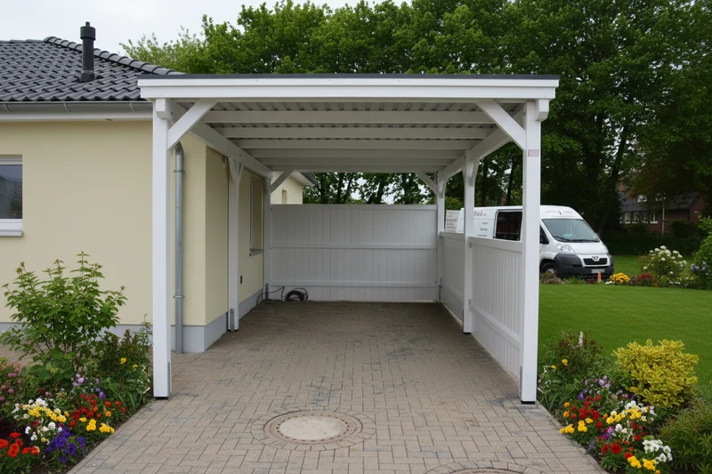 Einzel-Carport CLASSIC mit Holzblende