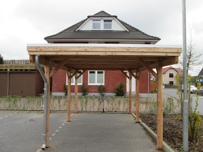 Einzel-Carport CLASSIC mit Holzblende