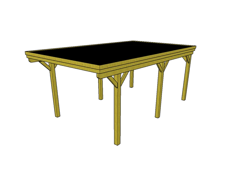 Einzel-Carport CLASSIC mit Holzblende