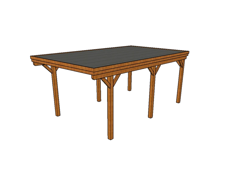 Einzel-Carport CLASSIC mit Holzblende
