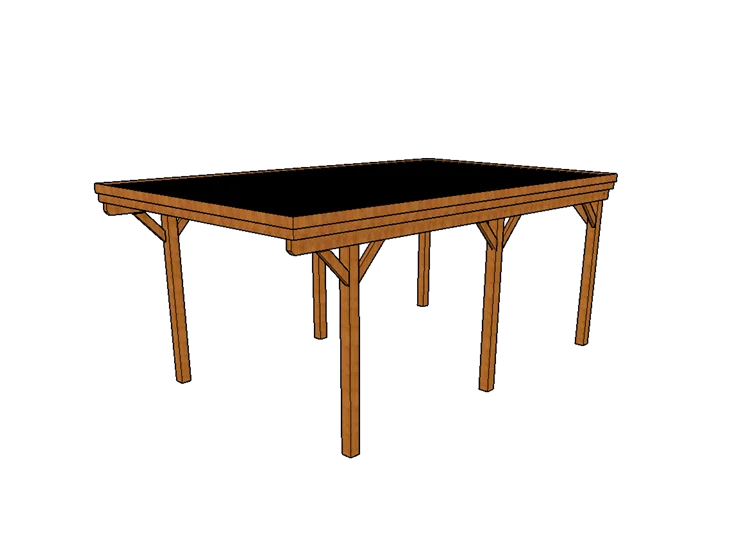 Einzel-Carport CLASSIC mit Holzblende