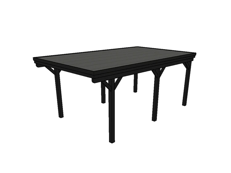 Einzel-Carport CLASSIC mit Holzblende