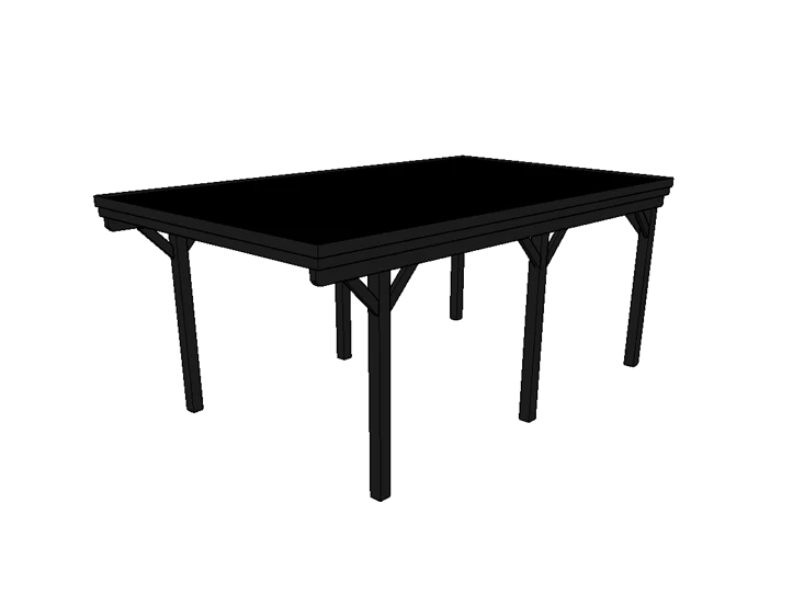 Einzel-Carport CLASSIC mit Holzblende