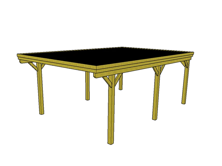 Einzel-Carport CLASSIC mit Holzblende