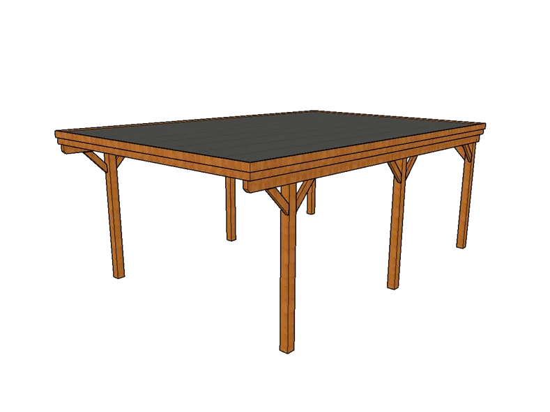 Einzel-Carport CLASSIC mit Holzblende