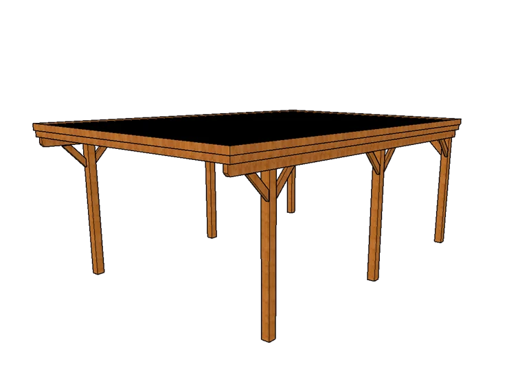 Einzel-Carport CLASSIC mit Holzblende