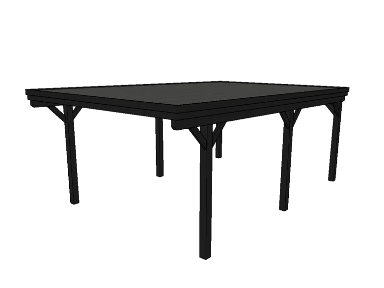 Einzel-Carport CLASSIC mit Holzblende