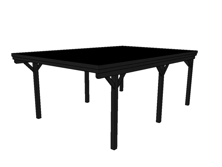 Einzel-Carport CLASSIC mit Holzblende