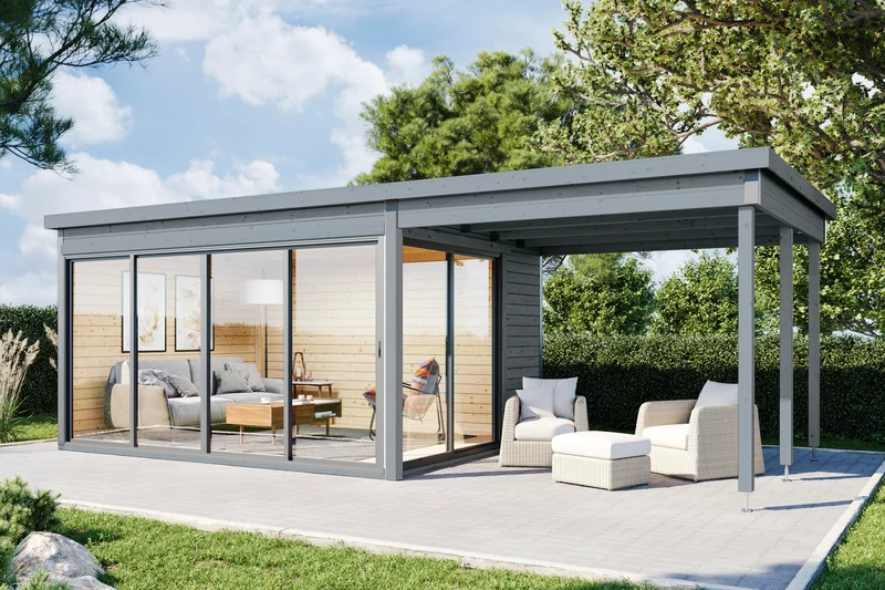 Holz-Gartenhaus Starletta 7234 mit Seitendach