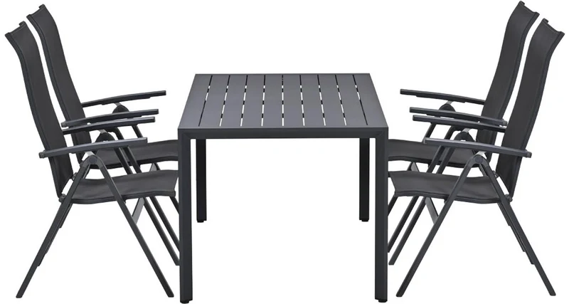 Garden Impressions Osaka/Felini tuinset 4 pers met verstelbare stoelen