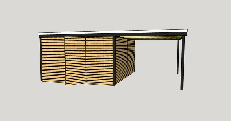 Vordach für Gartenhaus KLARE LINIE