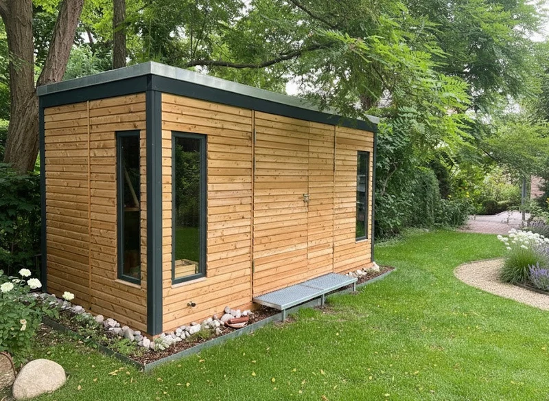 Fenster für modernes Gartenhaus