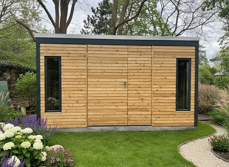 Doppeltür für Gartenhaus KLARE LINIE