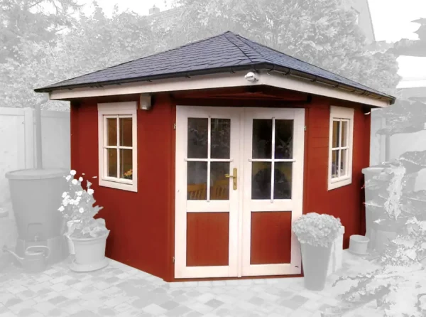 Holz-Gartenhaus TS-H28-2828-5P-DT