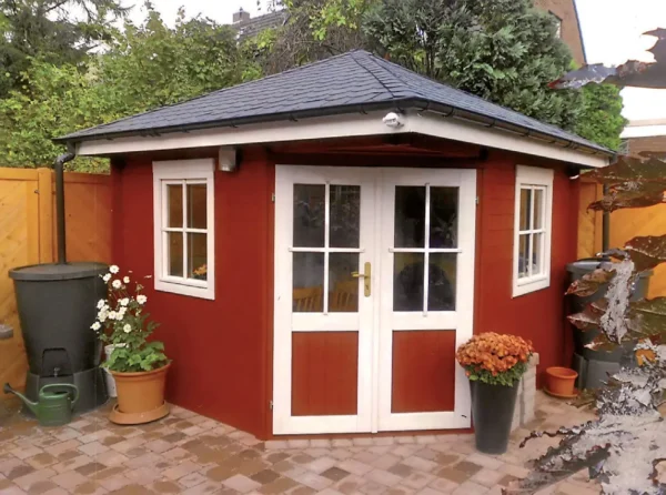 Holz-Gartenhaus TS-H28-2828-5P-DT