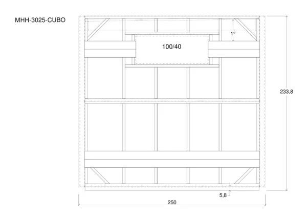 Holz-Gartenhaus / Gerätehaus MHH-3025-CUBO