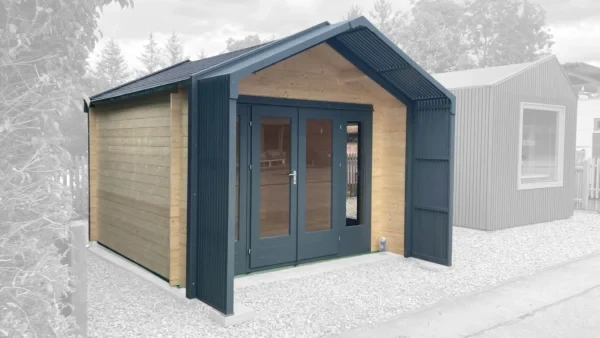 Holz-Gartenhaus Bestseller H28-3030-DT-2FT-EF
