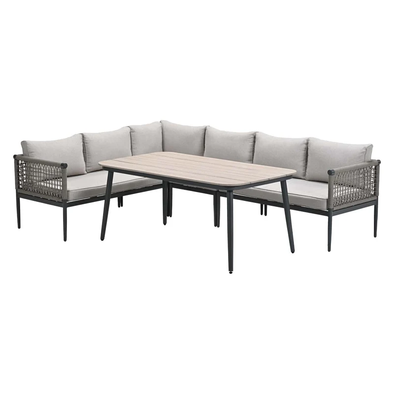 Garden Impressions Teramon loungeset 6-persoons met taupe rope