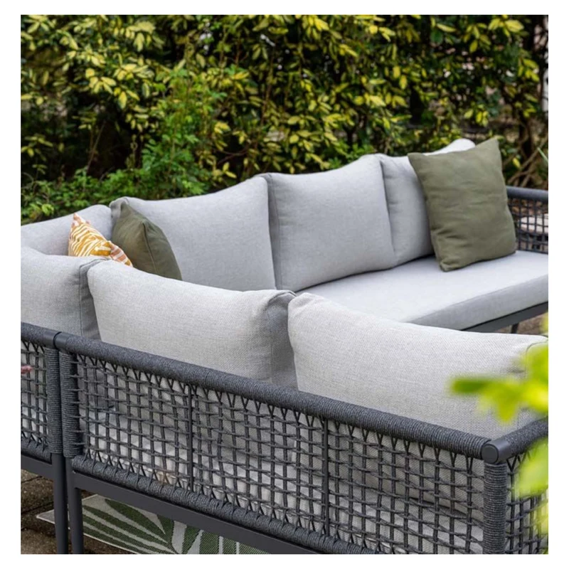 Garden Impressions Teramon loungeset 6-persoons met donkergrijs rope
