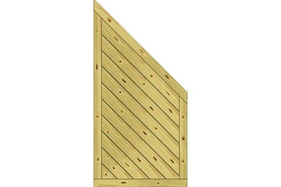 Zaun Lugano aus Fichte kdi mit massiver Füllung und optionalem Rankgitter von JODA