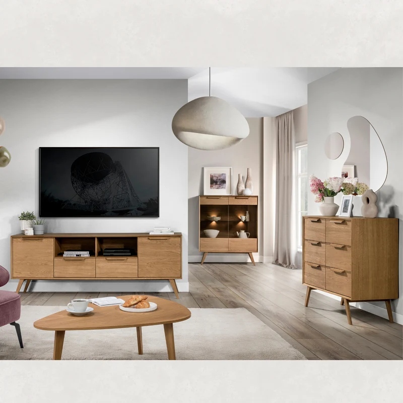 Kommode aus rustikalem Eichenholz LEO 13 | LoftStory