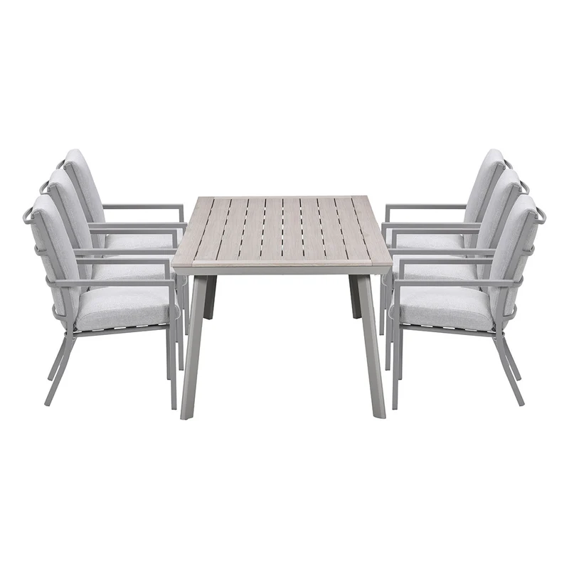 Garden Impressions Sergio/Vigo tuinset 4 personen taupe stapelbare stoelen 160 cm
