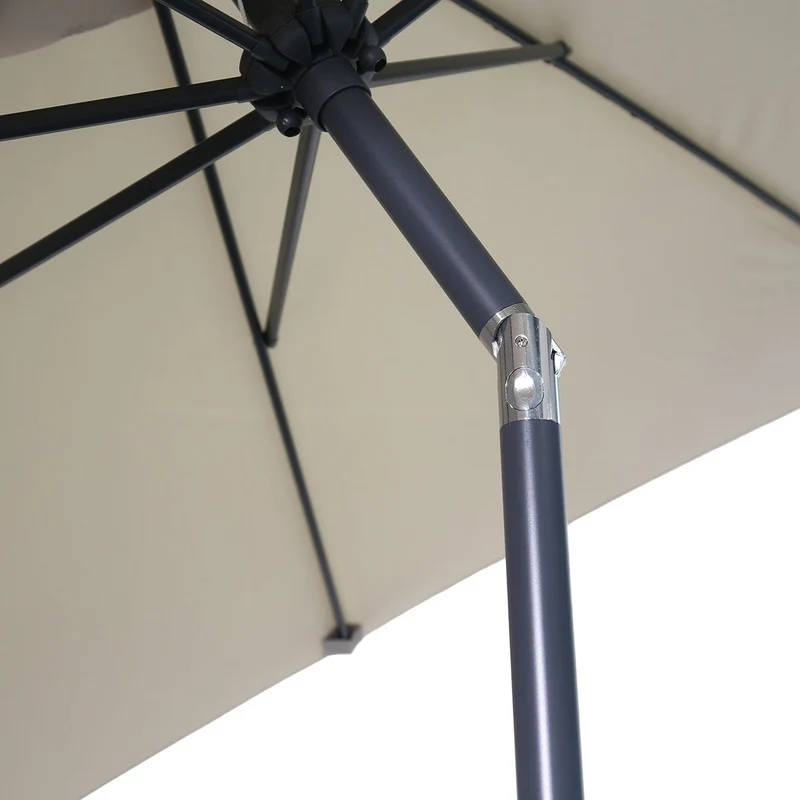 Garden Impressions Lotus parasolset 250x250 ecru met voet en hoes