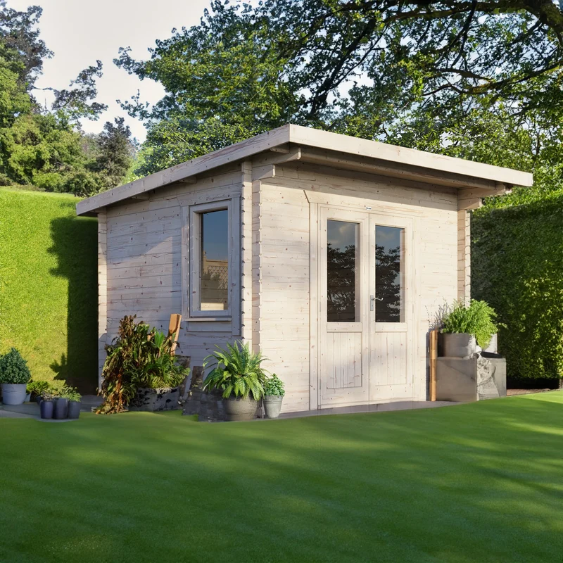 Pent Log Cabin - 28mm