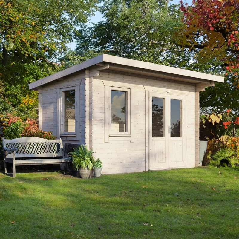 Pent Log Cabin - 28mm