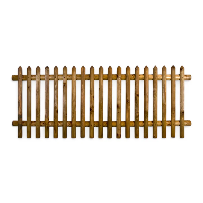 Gartenzaun Element - Senkrechtzaun - KDI Braun