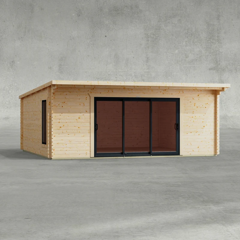 Pent Aluminium Log Cabin