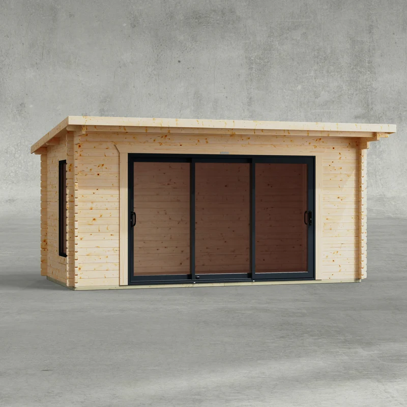 Pent Aluminium Log Cabin