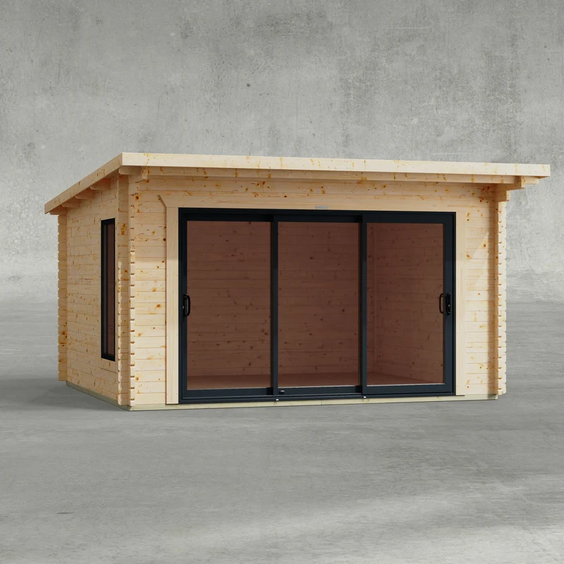 Pent Aluminium Log Cabin