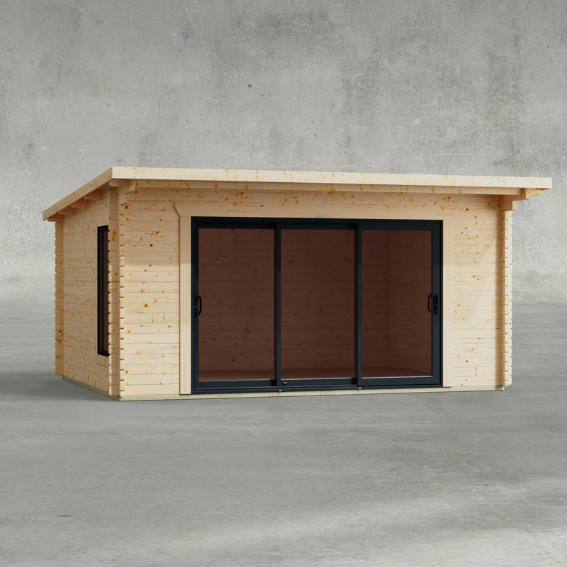 Pent Aluminium Log Cabin