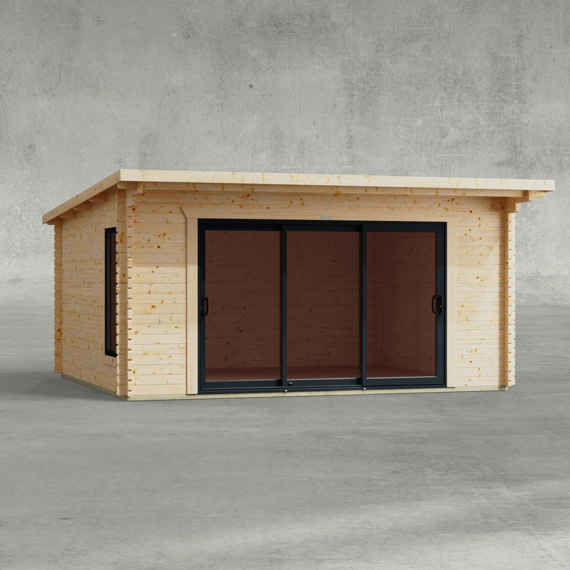 Pent Aluminium Log Cabin