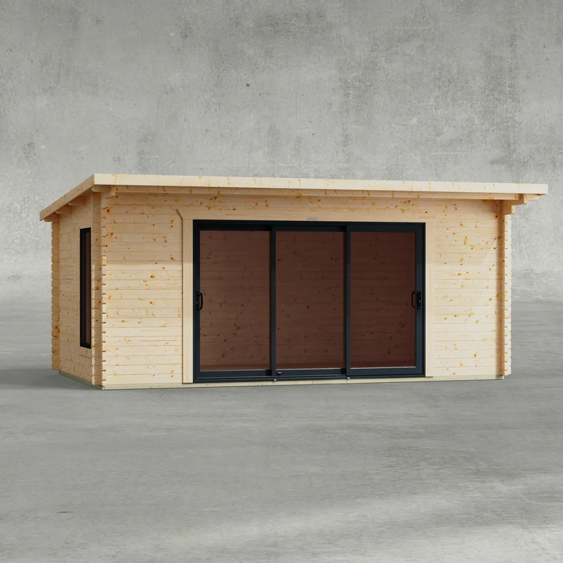 Pent Aluminium Log Cabin