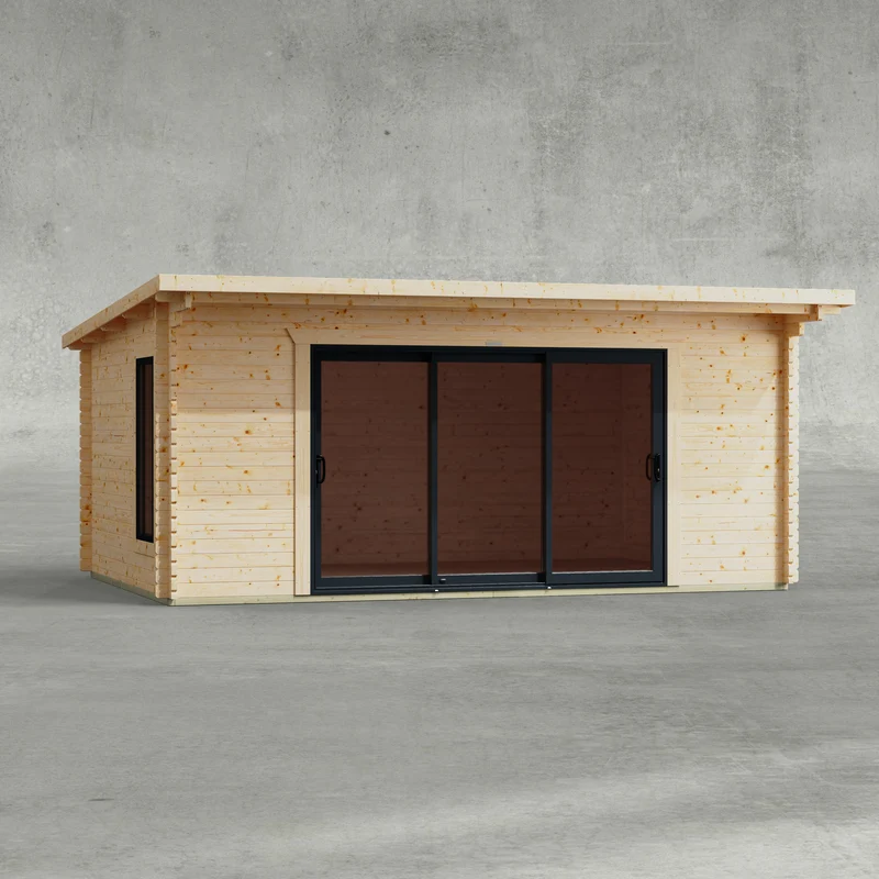 Pent Aluminium Log Cabin
